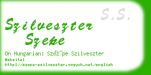 szilveszter szepe business card